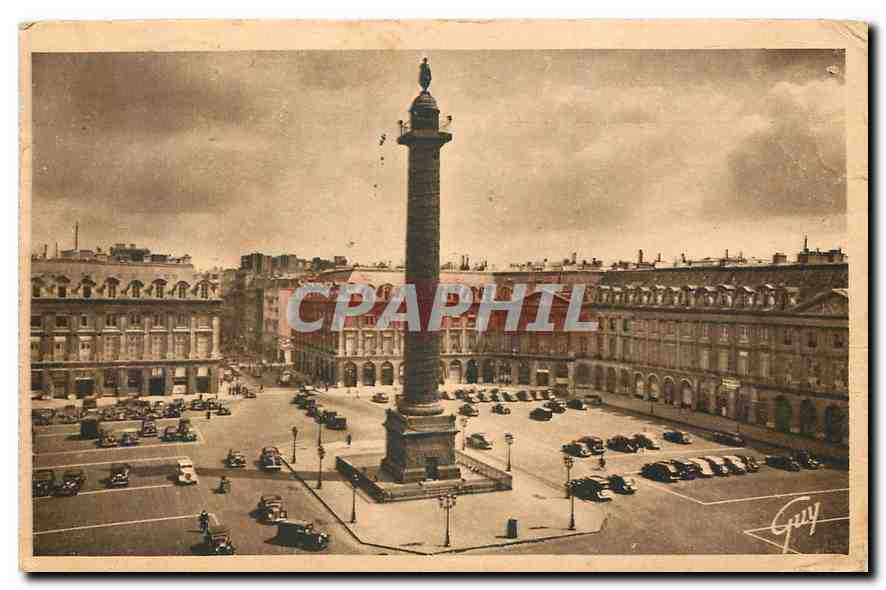 CPA Paris et ses merveilles Place Vendome et colonne de la Grande Armee 