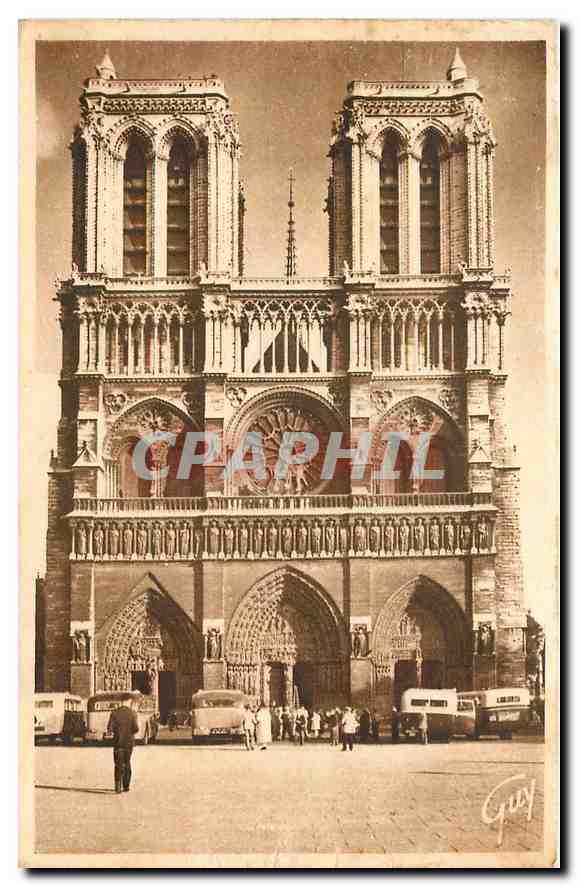CPA Paris et ses merveilles Cathedrale Notre Dame 