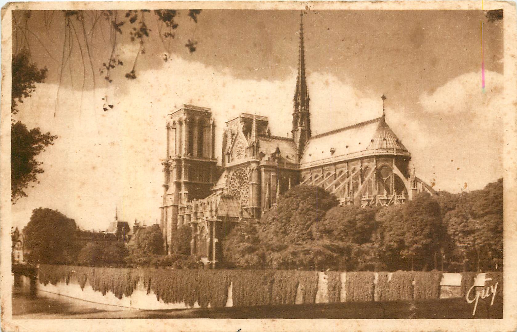 CPA Paris et ses merveilles Abside de la Cathedrale Notre Dame 