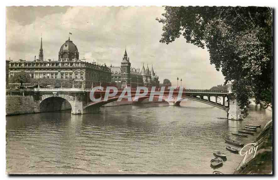 CPA Paris et ses merveilles la Seine le tribunal de commerce et le palais de justice Conciergerie 