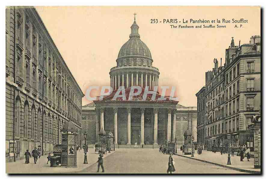 CPA Paris Le Pantheon et la Rue Soufflot 