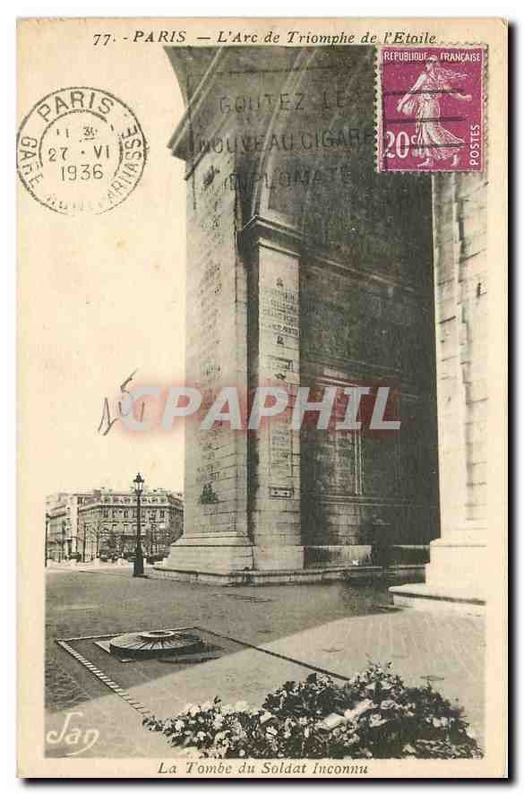 CPA Paris l'Arc de triomphe de l'Etoile 