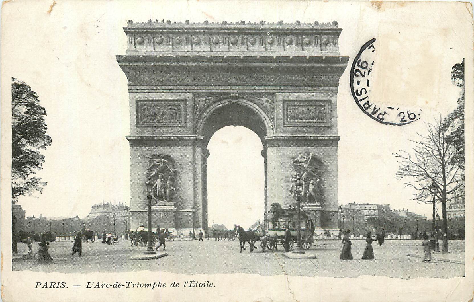 CPA Paris L'Arc de triomphe de l'Etoile 