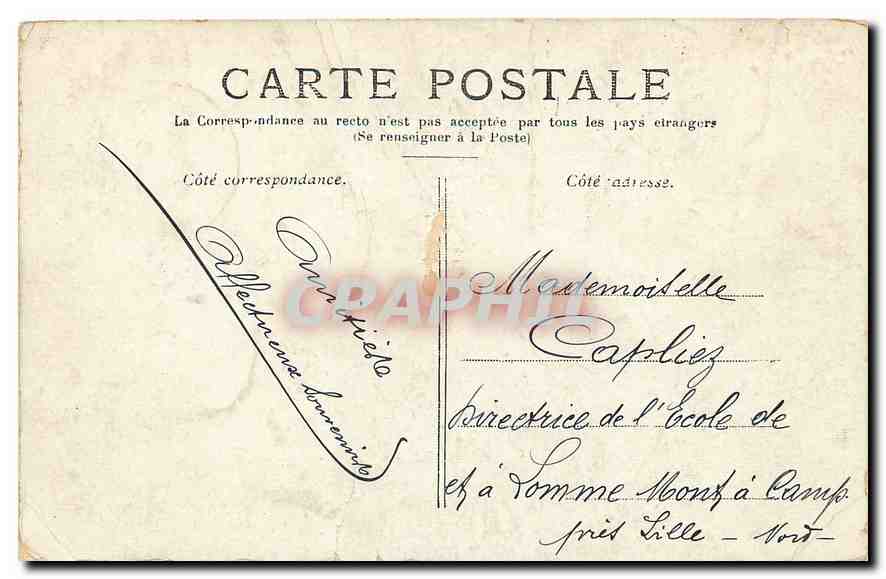 CPA Paris L'Arc de triomphe de l'Etoile  — Rückseite