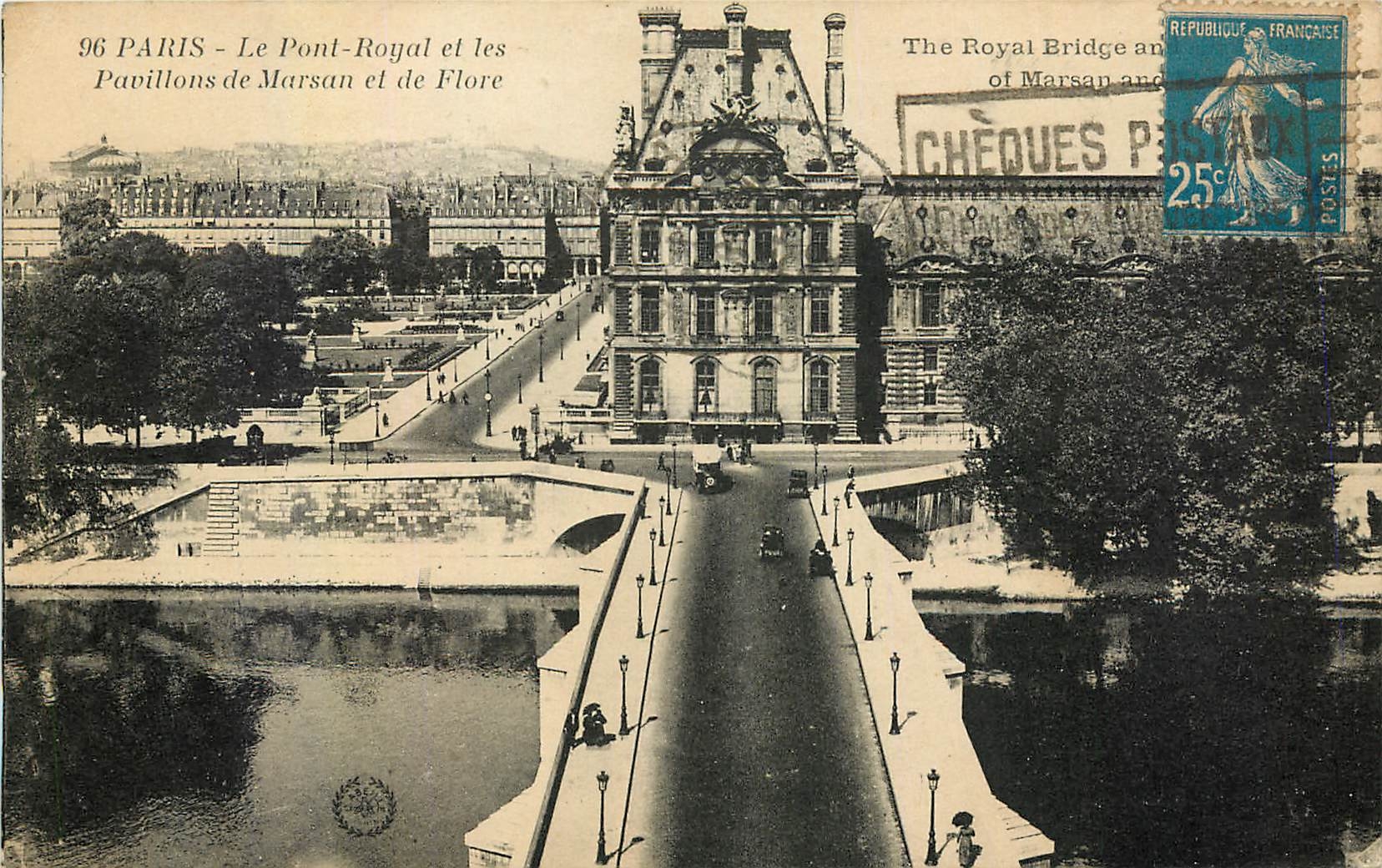CPA Paris Le Pont Royal et les pavillons de Marsan et de Flore 