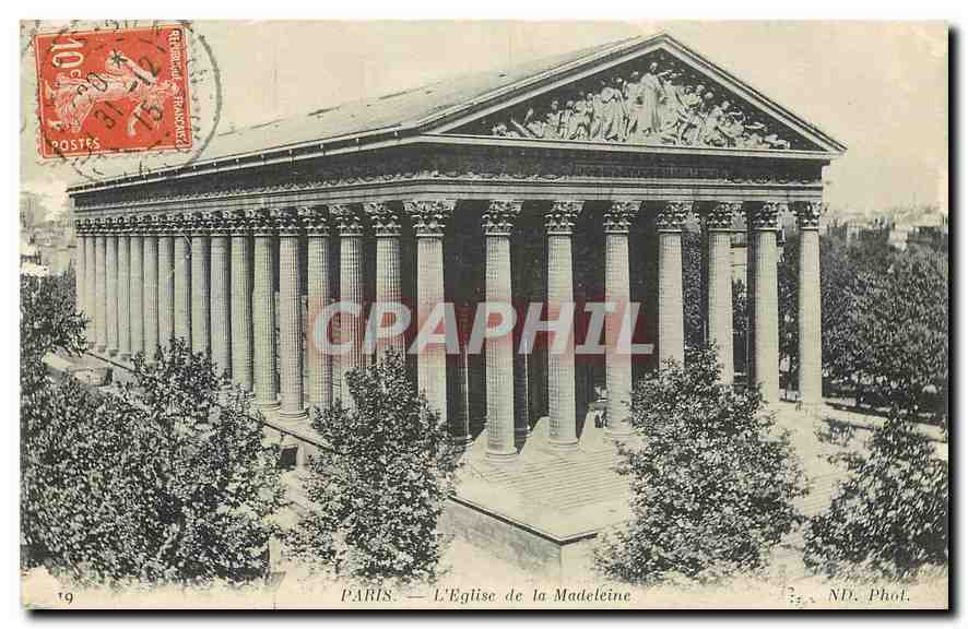 CPA Paris L'Eglise de la Madeleine 