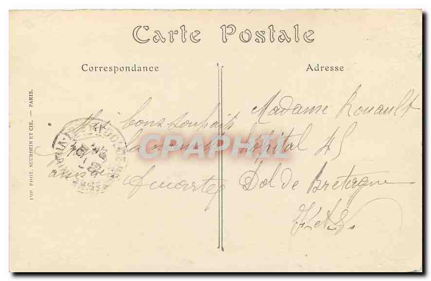 CPA Paris L'Eglise de la Madeleine  — Verso