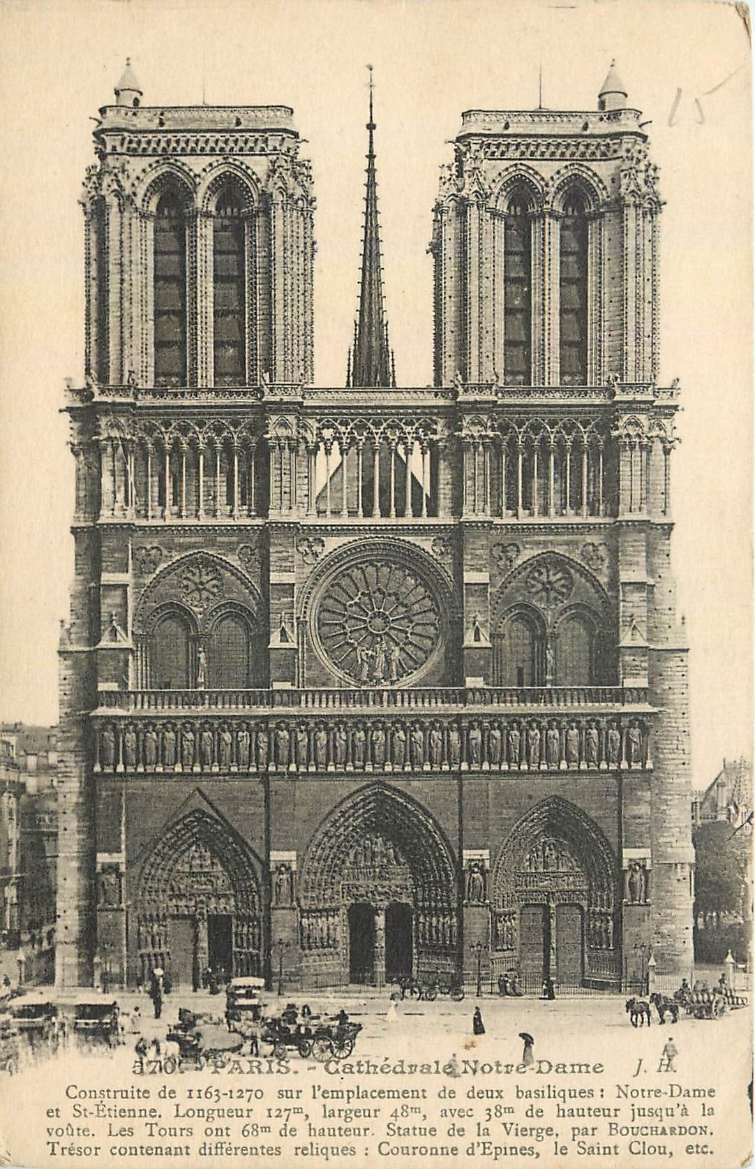 CPA Paris cathedrale Notre Dame 