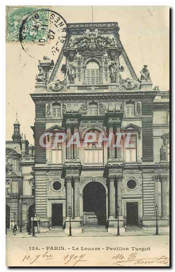 CPA Paris Le Louvre pavillon Turgot 