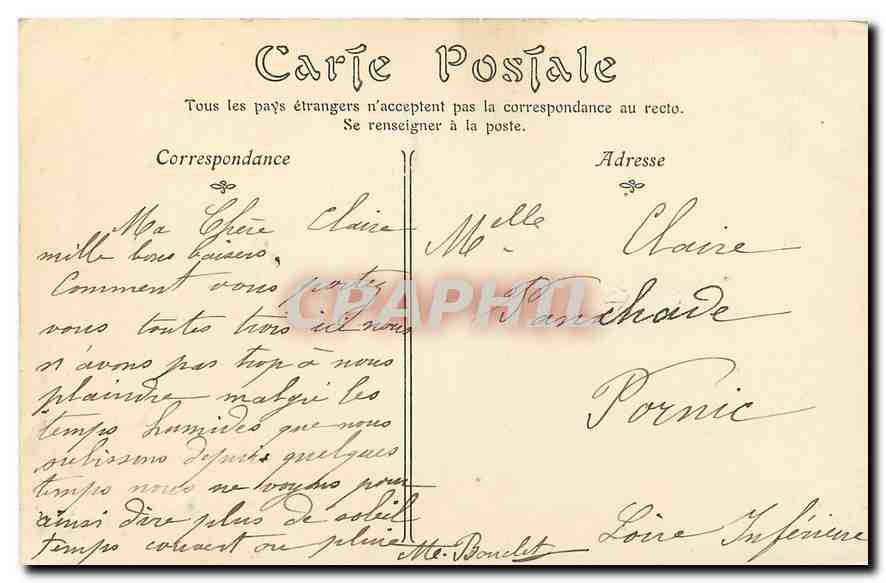 CPA Paris Hotel des Invalides la Porte du tombeau de Napoleon Ier  — Rückseite