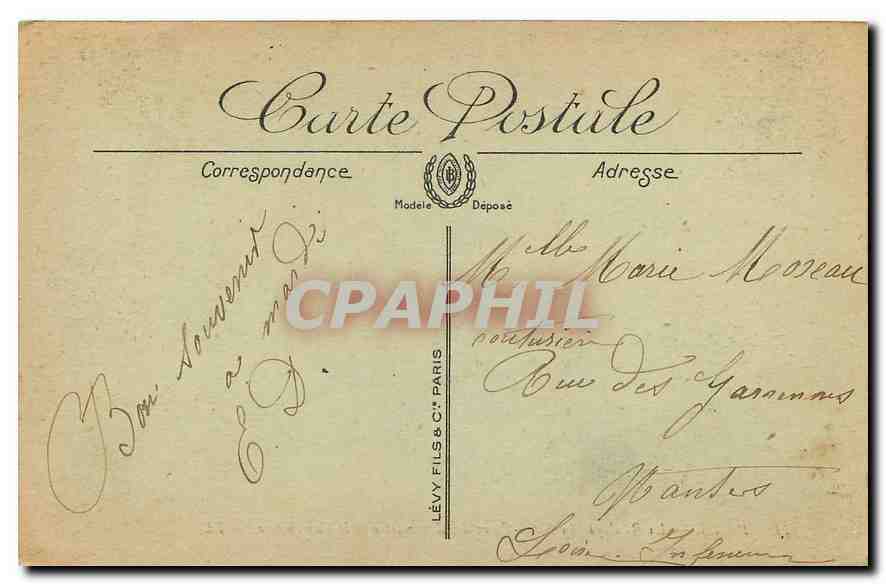 CPA Paris la Basilique du Sacre Coeur de Montmartre et le Funiculaire Cloche — Rückseite