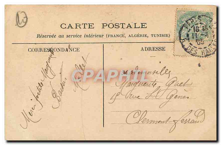 CPA Paris Obelisque de Louqsor  — Rückseite