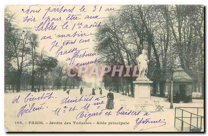 CPA Paris Jardin des Tuileries Allee Principale 