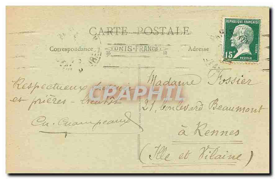 CPA Notre Dame des Victoires de Paris  — Rückseite