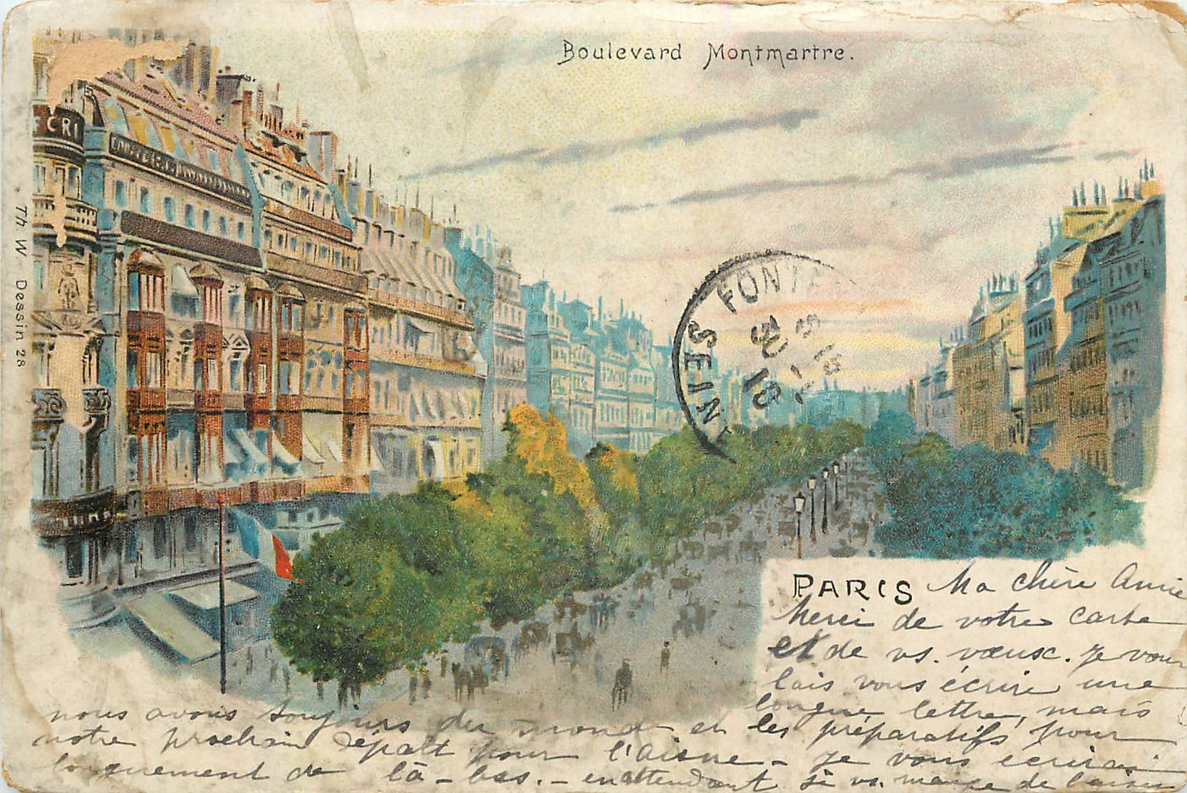 CPA Paris Boulevard Montmartre 