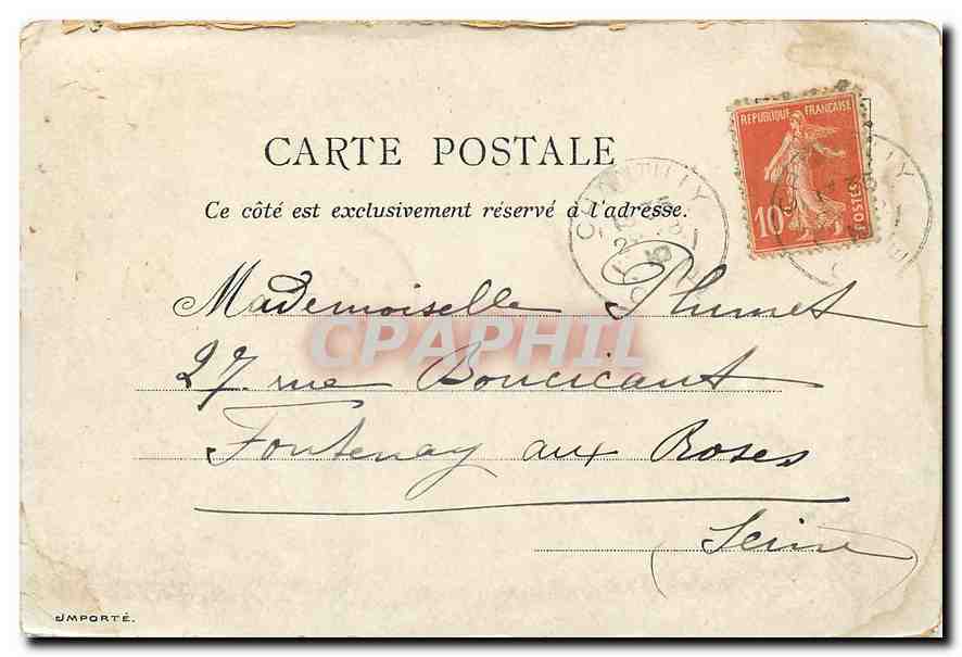 CPA Paris Boulevard Montmartre  — Verso