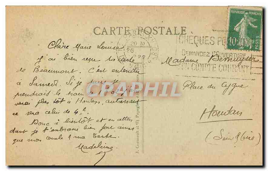 CPA Paris Funiculaire et Basilique du S C de Montmartre  — Rückseite