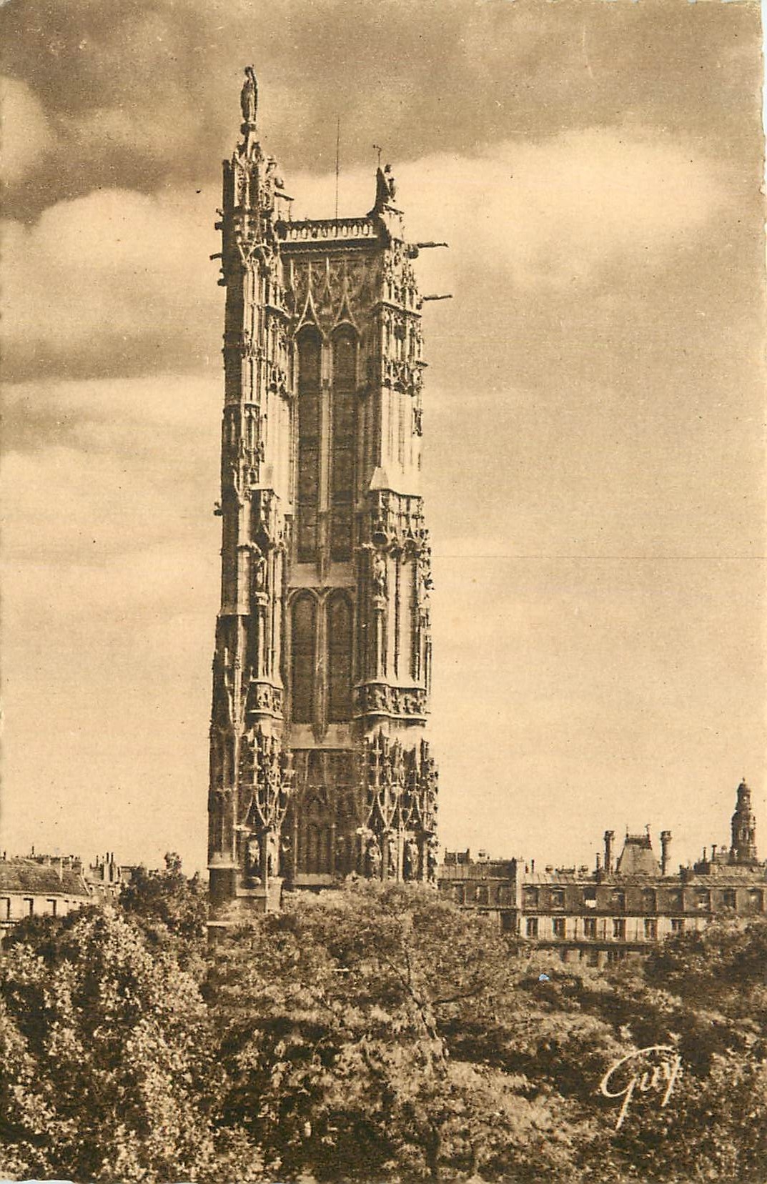 CPA Paris et ses Merveilles Tour Saint jacques 1508 1522 reste de l'eglise St Jacques la Boucherie 
