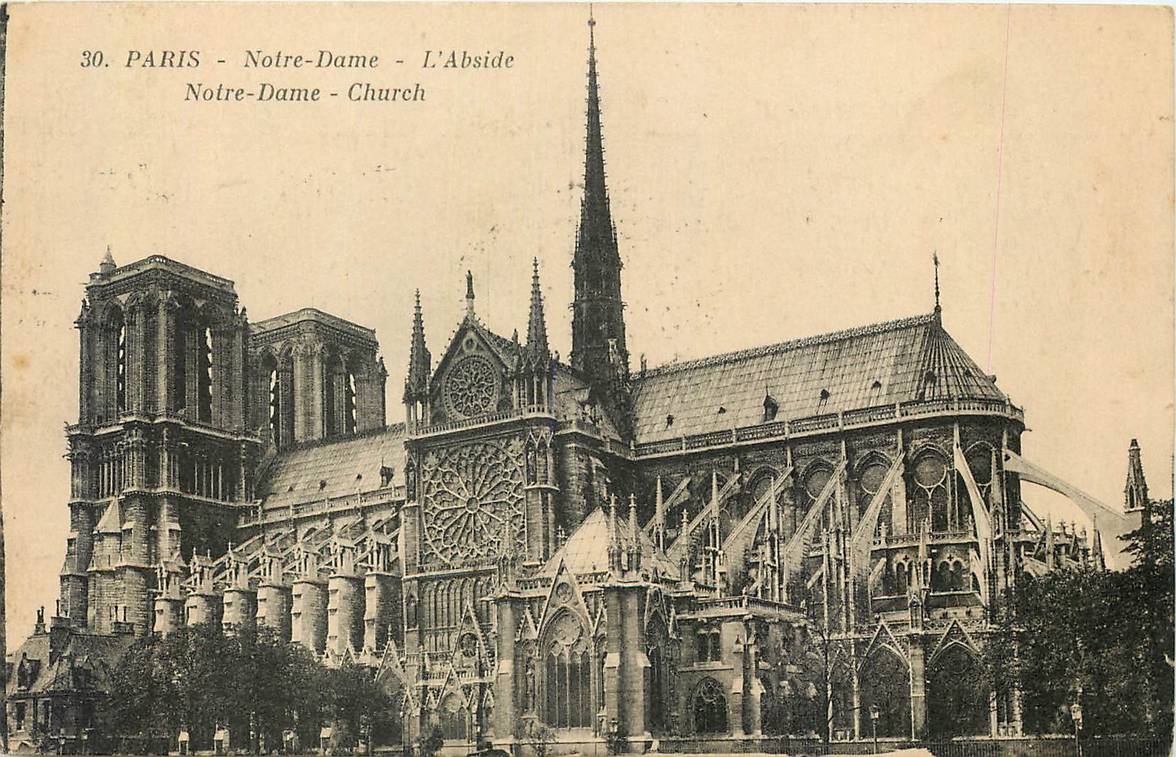 CPA Paris Notre Dame l'Abside 
