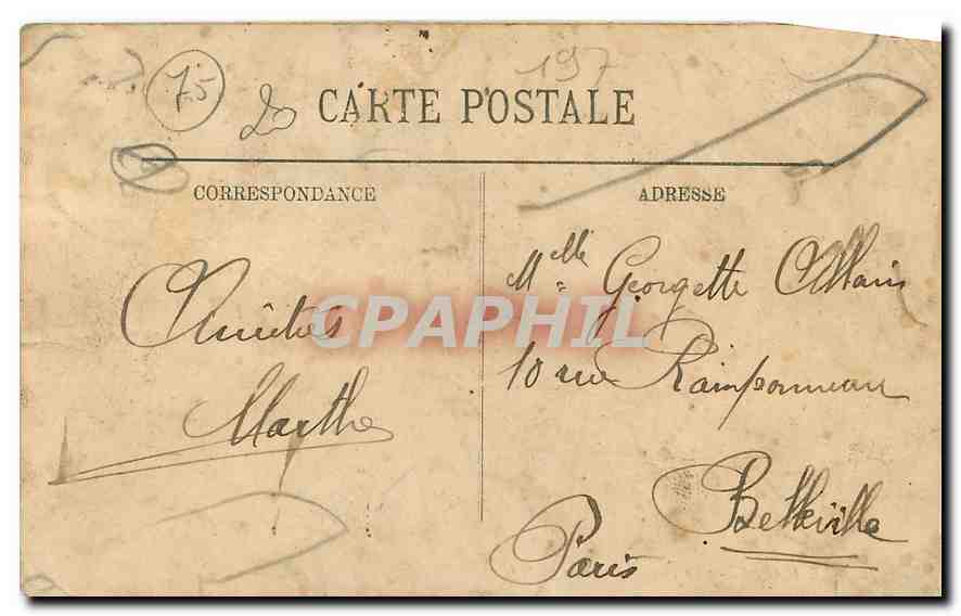 CPA Paris un coin du Jardin des Plantes Pelican Pelicans — Rückseite