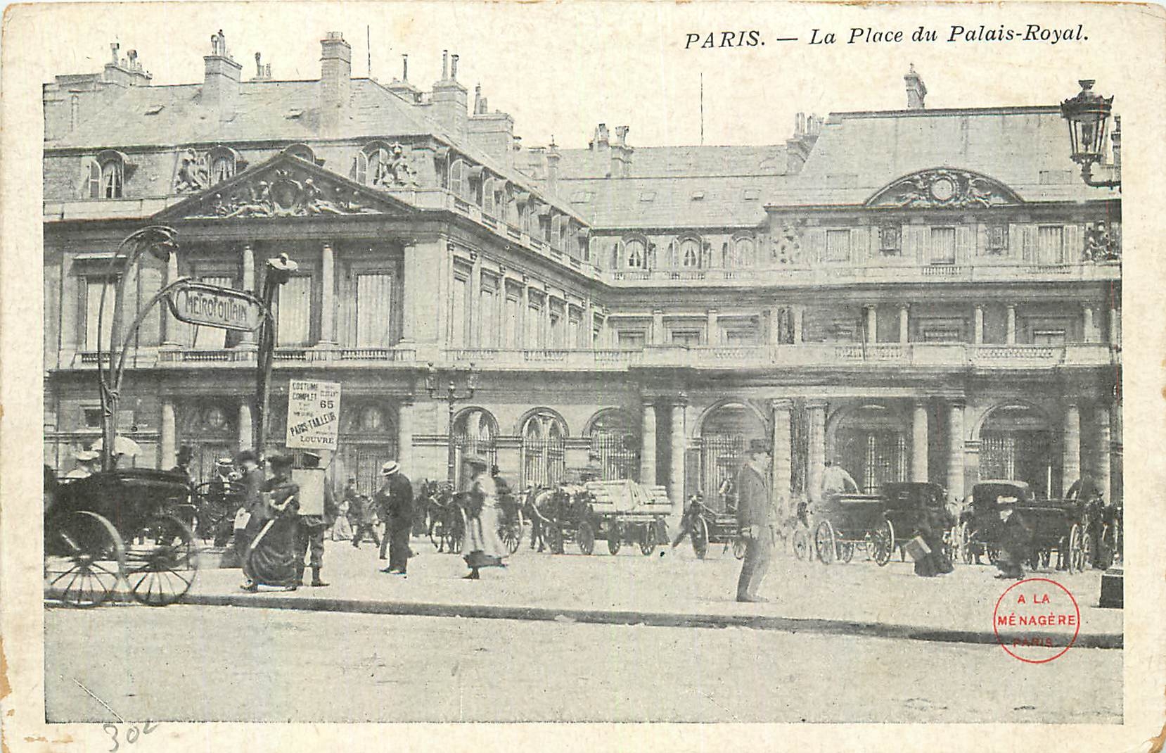 CPA Paris la Place du Palais Royale 