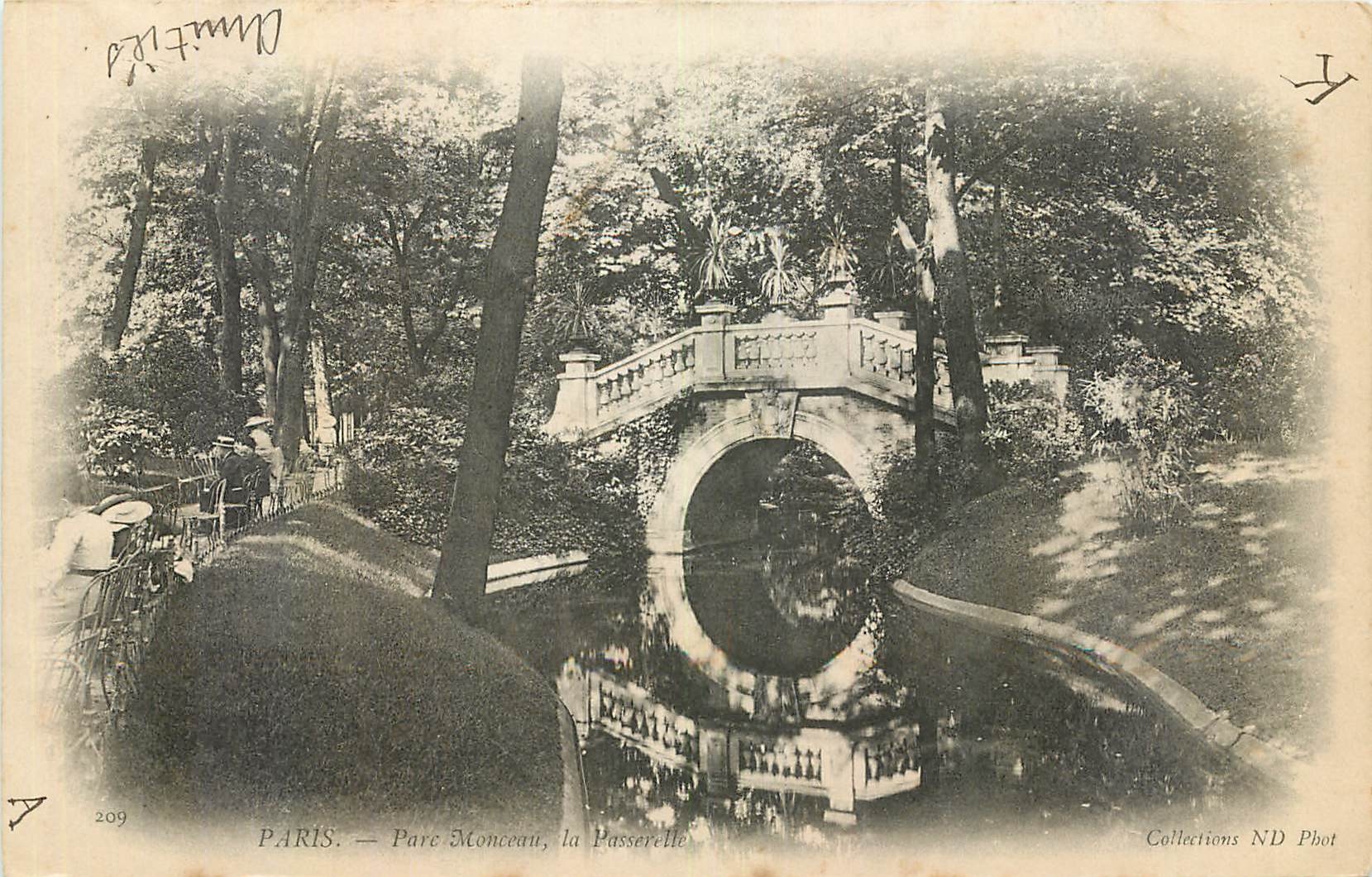 CPA Paris Parc Monceau la Passerelle 