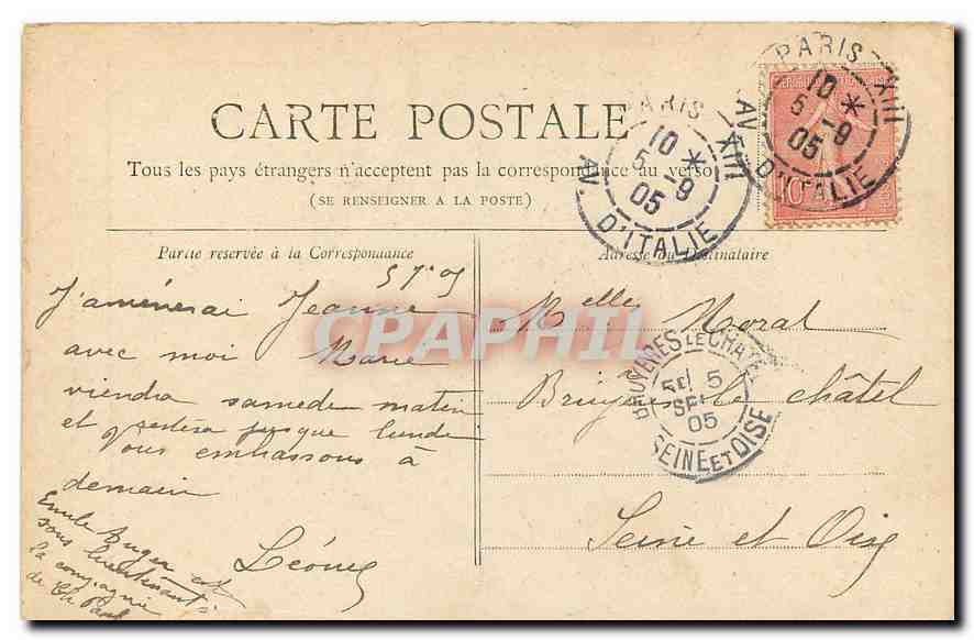 CPA Collection petit Journal Paris Tour Saint Jacques  — Verso