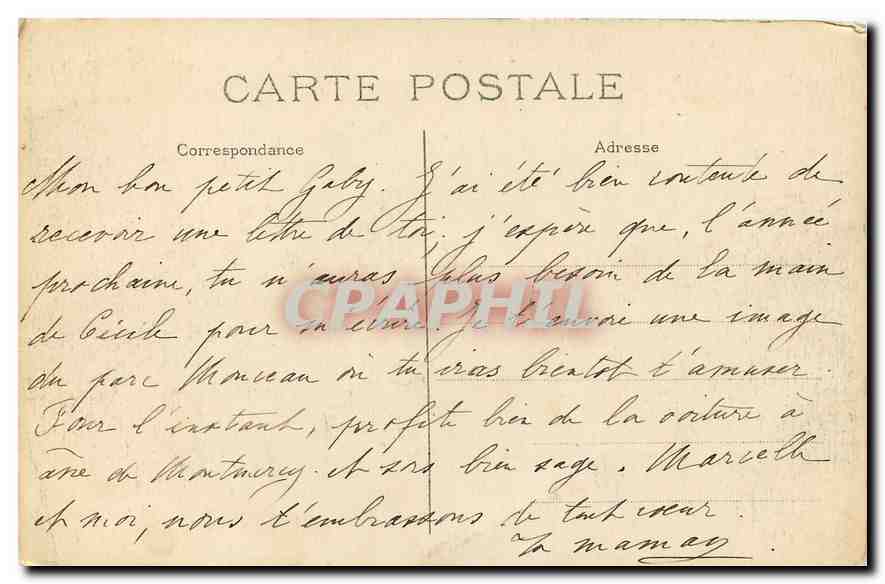 CPA Paris 8e Parc Monceau Statue de Guy de Maupassant et le Pont  — Rückseite