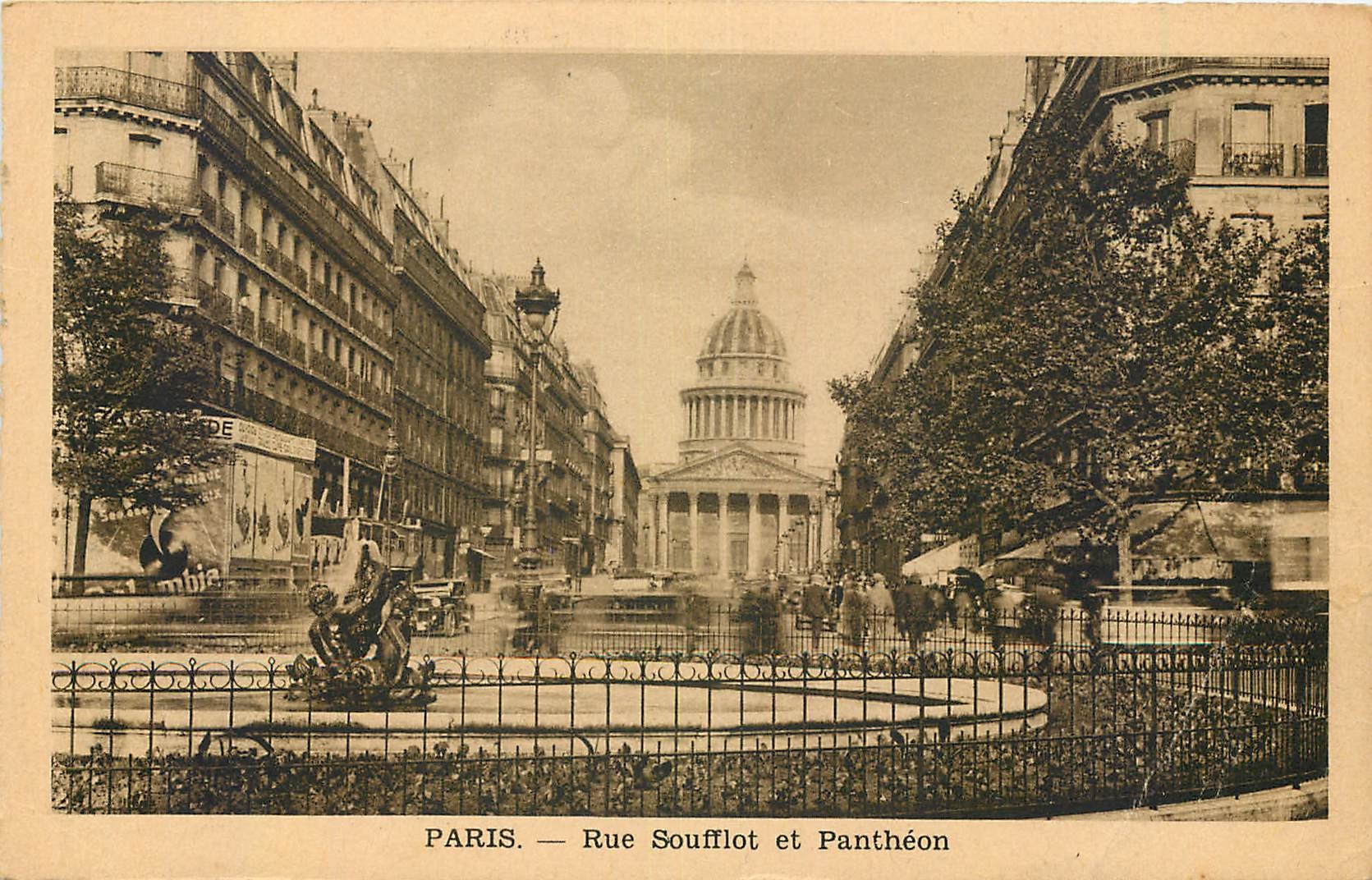 CPA Paris Rue Soufflot et Pantheon 