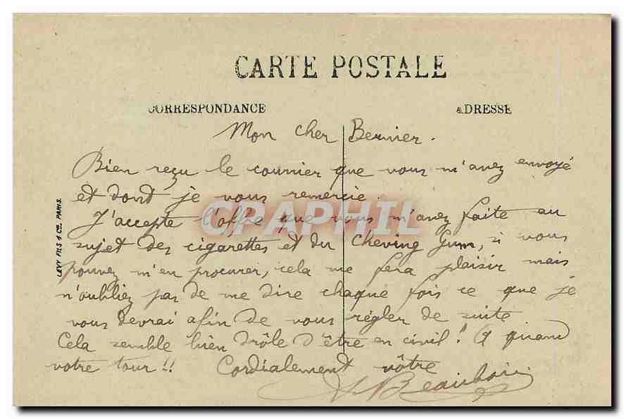 CPA Paris le Louvre Cour du Manege  — Rückseite