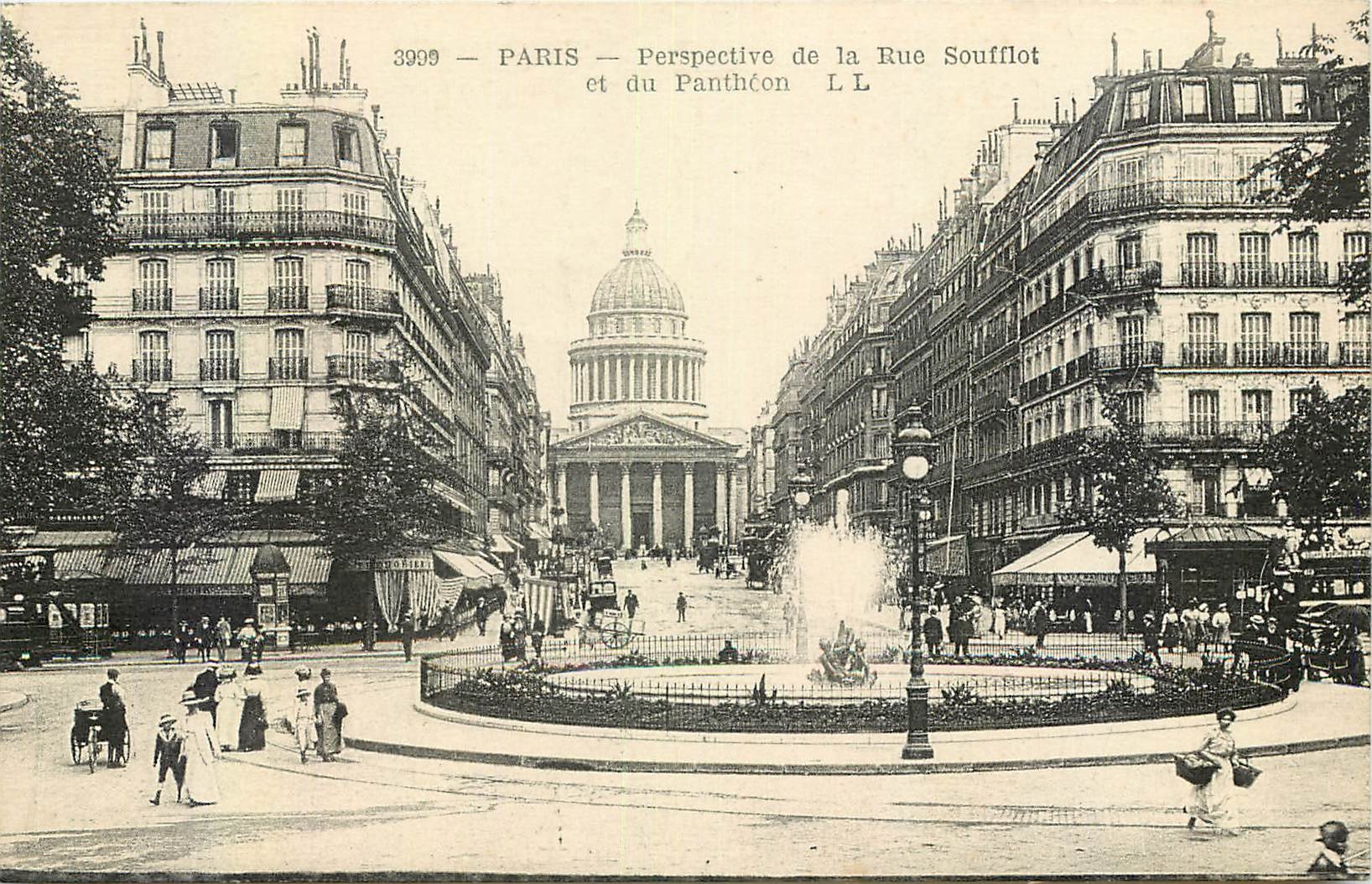 CPA Paris Perspective de la Rue Soufflot et du Pantheon 