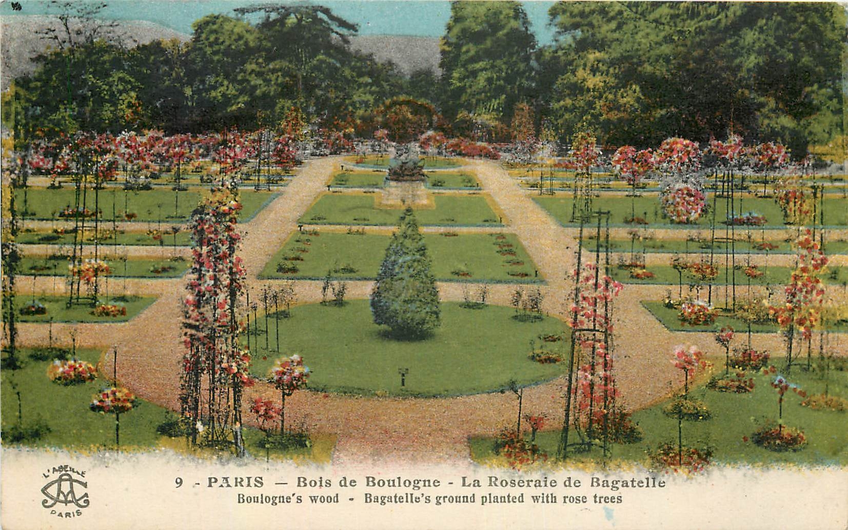 CPA Paris Bois de Boulogne la Roseraie de Bagatelle 