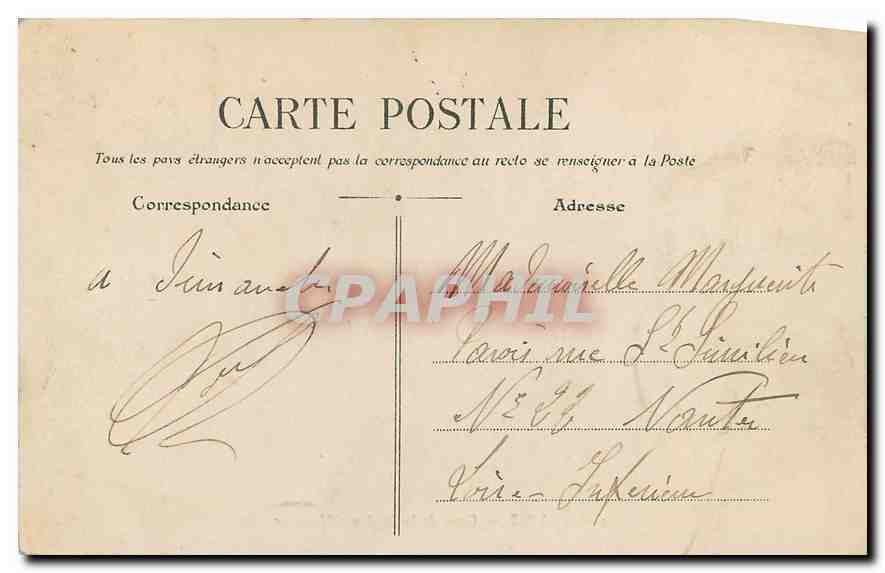 CPA Paris Cour de la Legion d'Honneur  — Verso