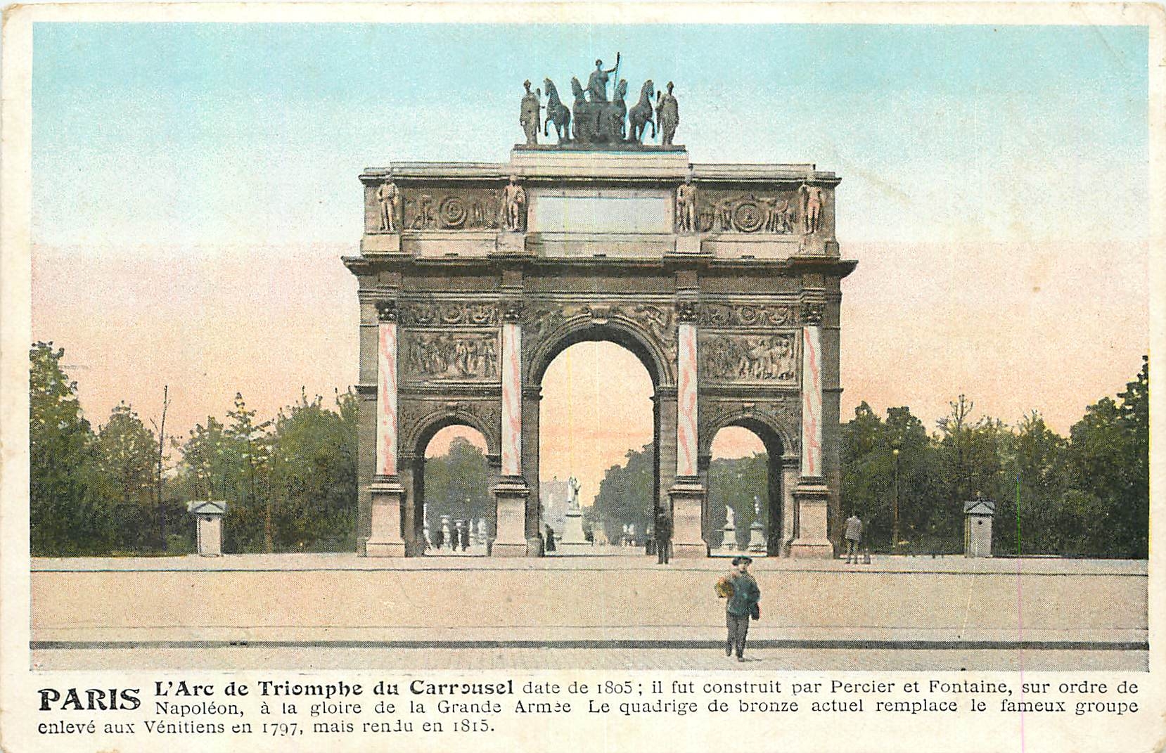 CPA Paris l'Arc de Triomphe du Carrousel date de 1805 