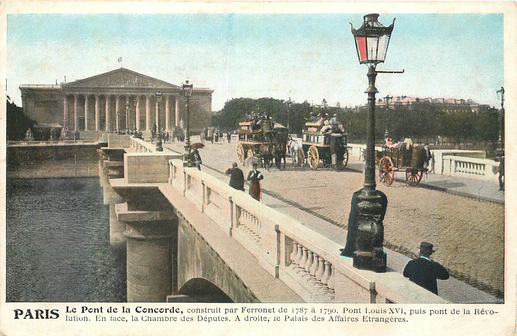 CPA Paris le Pont de la Concorde Construit par Ferronet de 1787 a 1790 Pont louis XVI puis de la Rev
