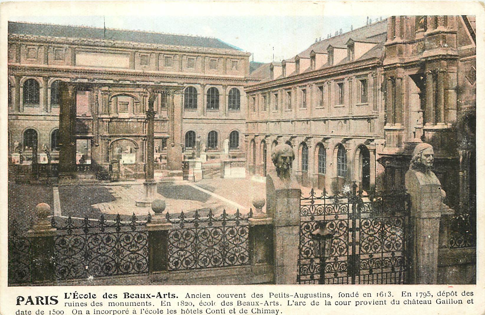 CPA Paris l'Ecole des Beaux Arts Ancien Couvent des Petits Augustins 