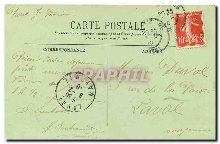 CPA Paris Place de l'Opera et Grand Hotel  — Rückseite