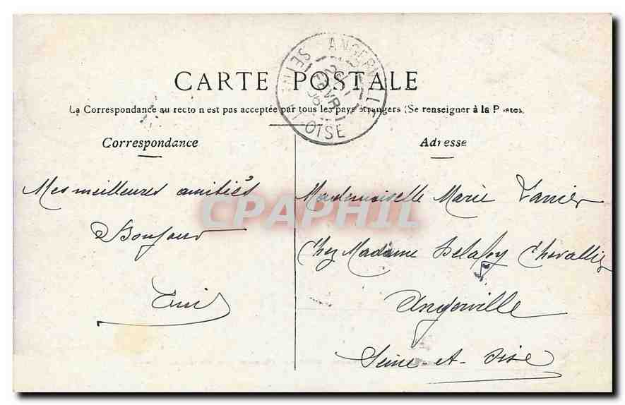 CPA Paris le Conseil d'Etat Place du palais Royal  — Rückseite