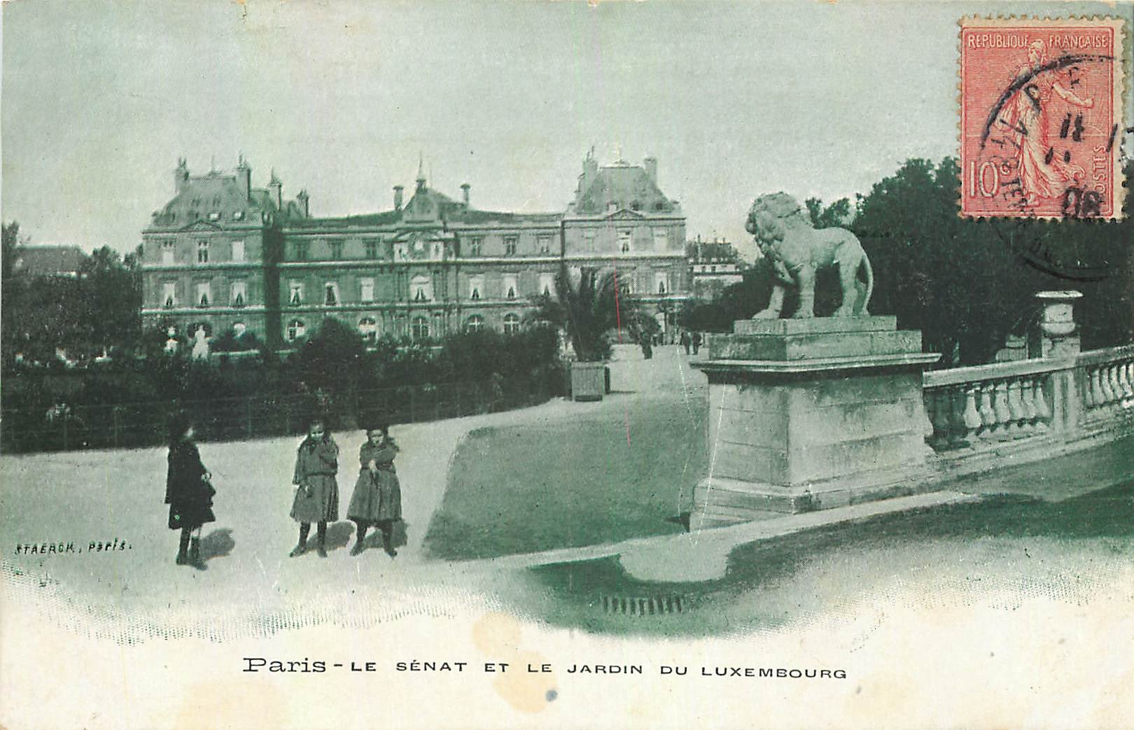 CPA Paris le Senat et le Jardin du Luxembourg 