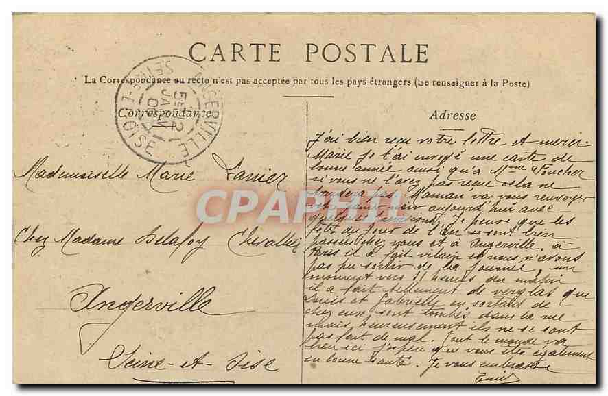CPA Paris le Senat et le Jardin du Luxembourg  — Rückseite