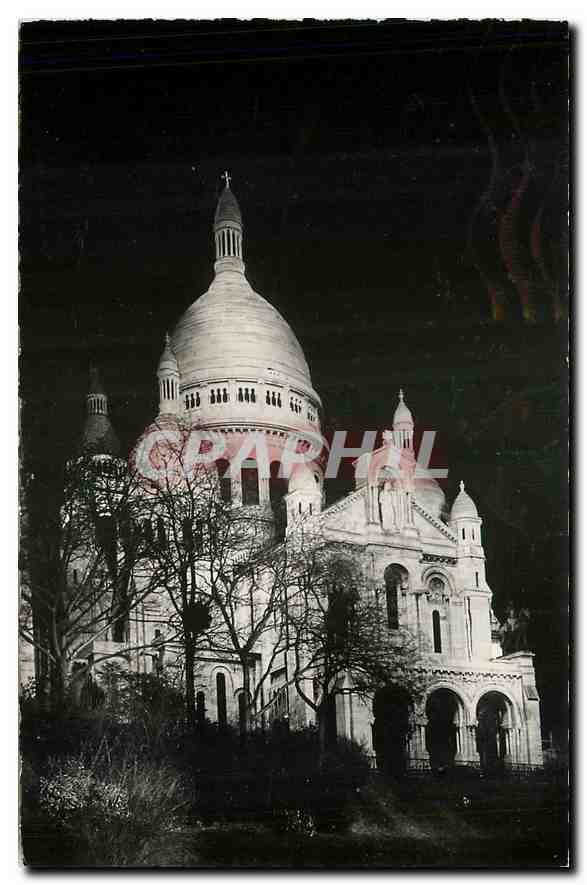 CPA Paris la Nuit le sacre Coeur 