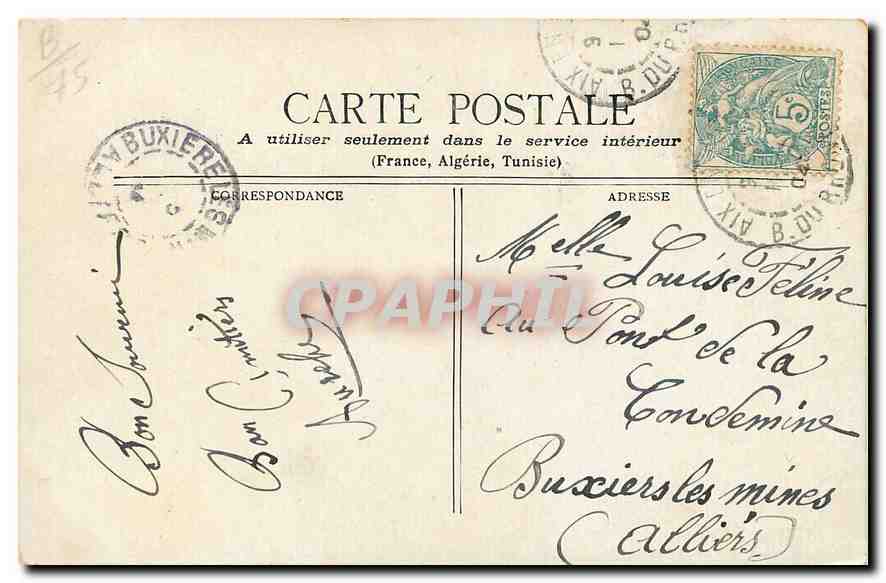 CPA Paris la Madeleine  — Verso