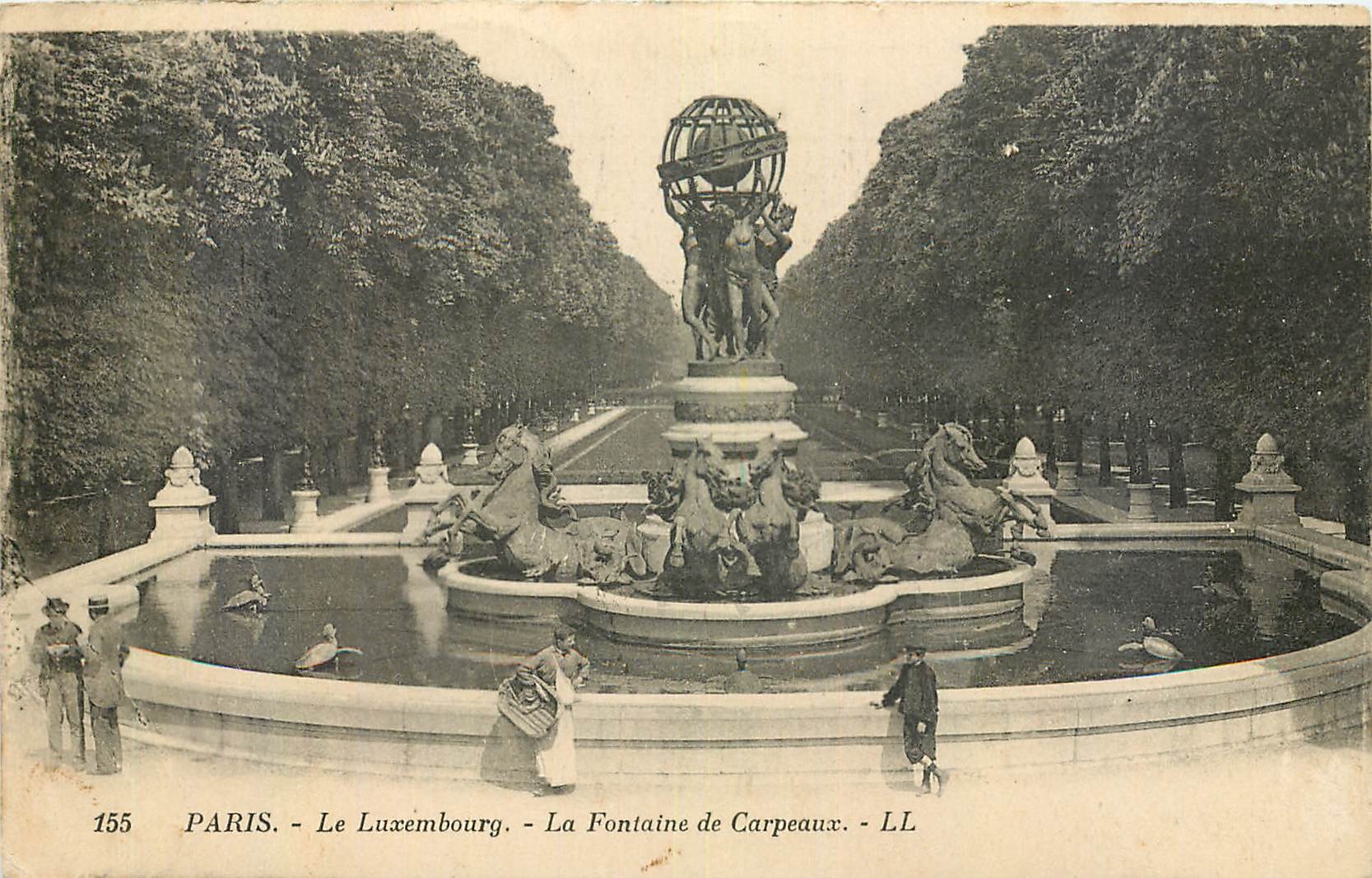 CPA Paris le Luxembourg la Fontaine de Carpeaux 