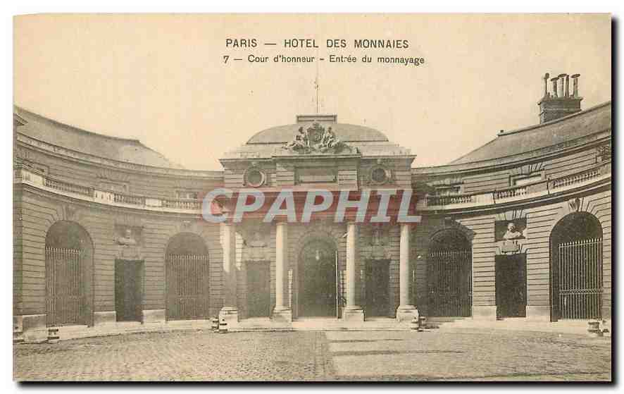 CPA Paris Hotel des Monnaies Cour d'Honneur entree du Monnayage 