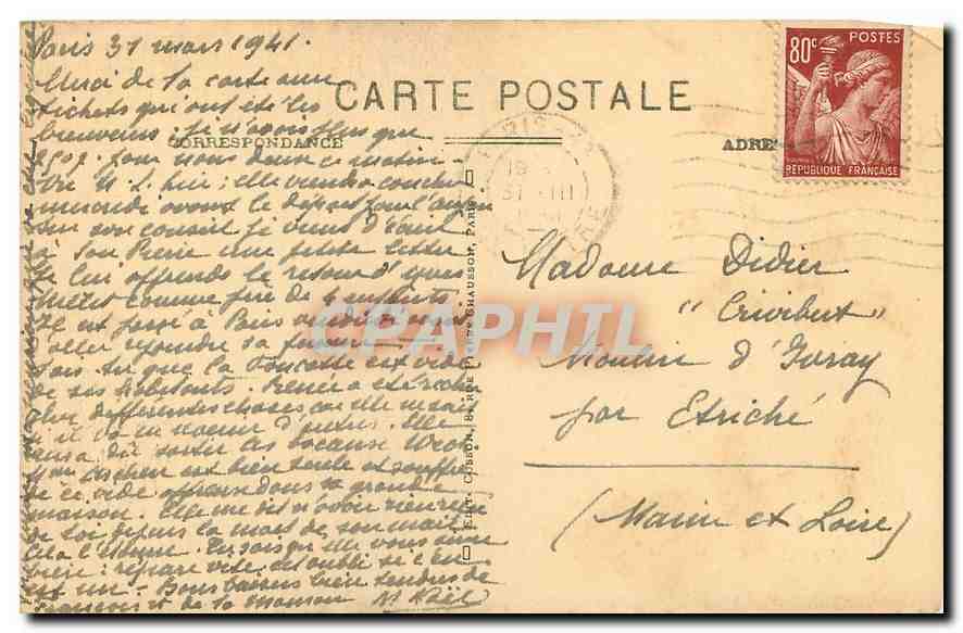 CPA Paris la Colonne de Juillet Place de la Bastille  — Rückseite