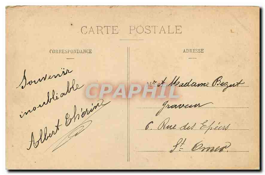 CPA Paris Hotel de Ville  — Rückseite