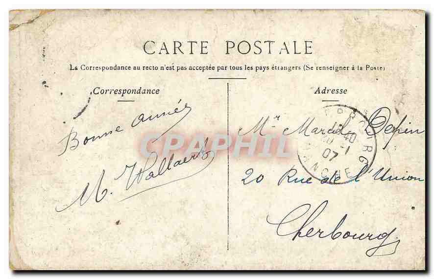 CPA Paris Boulevard et Porte Saint Martin  — Verso