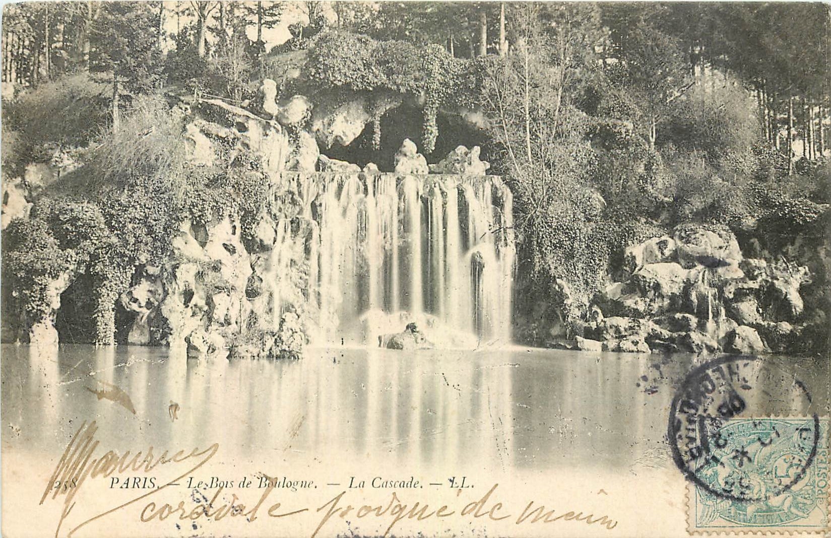 CPA Paris le Bois de Boulogne la Cascade 