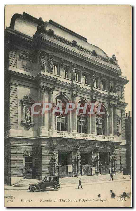 CPA Paris Facade du Theatre de l'Opera Comique 