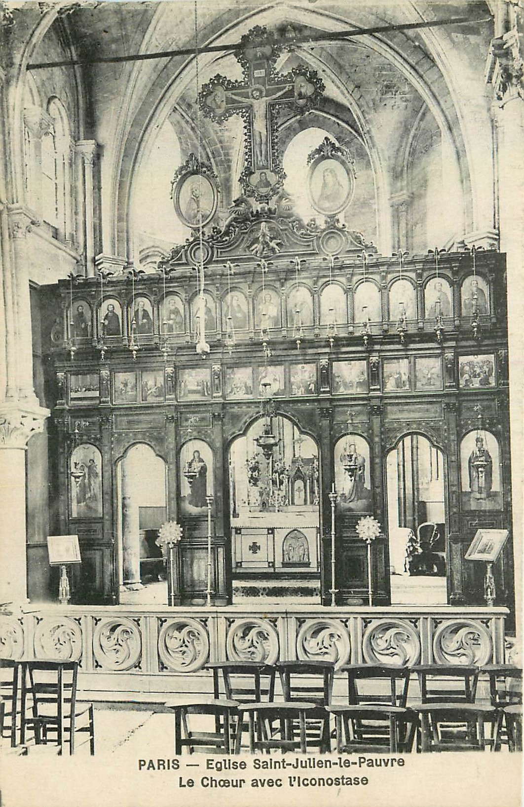 CPA Paris Eglise Saint Julien le Pauvre le Choeur avec l'Iconostase 